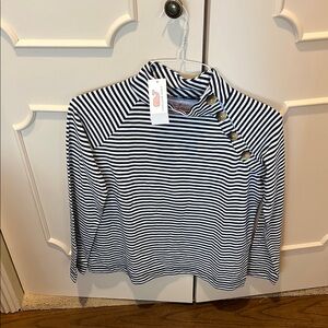 Vineyard Vines Navy and White Striped Shirt
